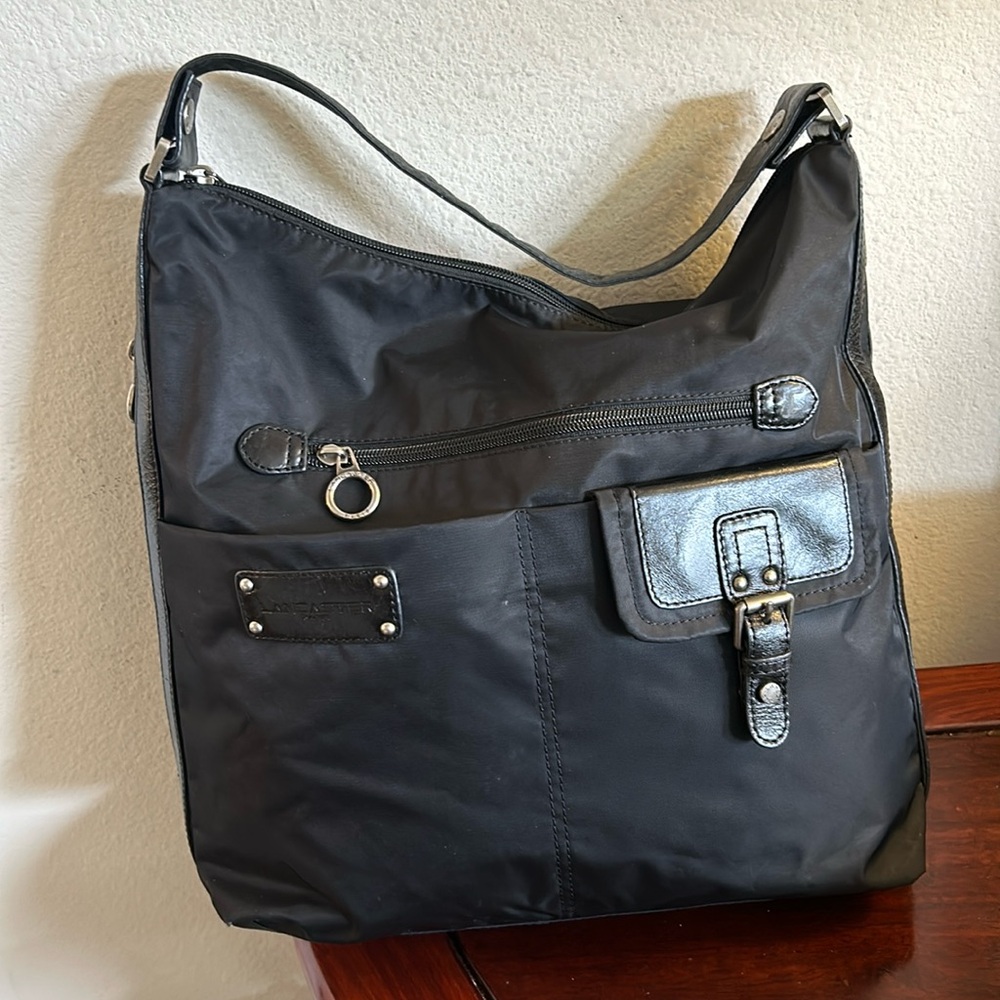 Lancaster of Paris Nylon Shoulder Bag